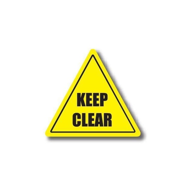 Ergomat 20in TRIANGLE SIGNS - Keep Clear DSV-SIGN 400 #1371 -UEN - main